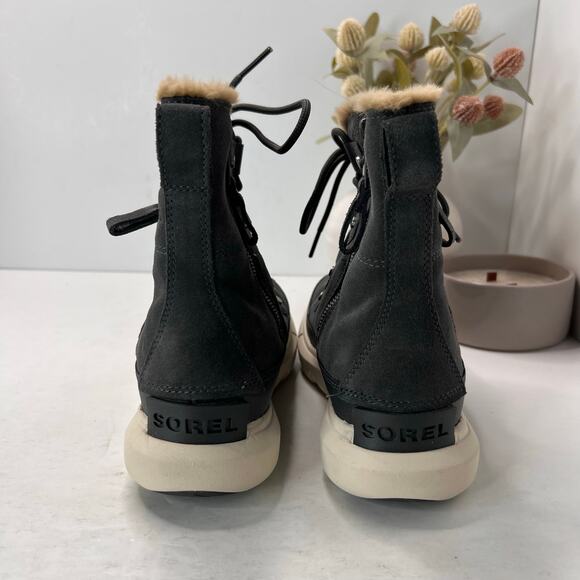 Sorel Explorer Next Joan Waterproof Casual Boots Grill/Fawn/White Women 7 NWOB - Picture 4 of 10